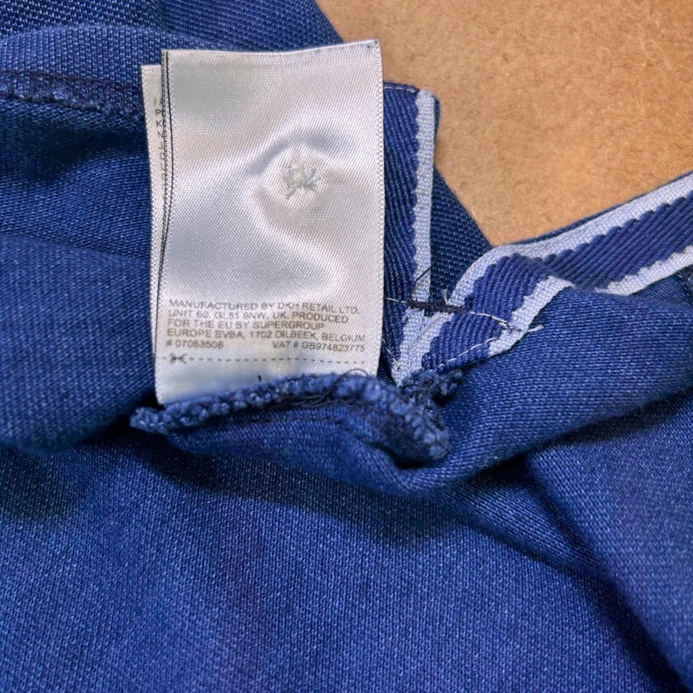 Superdry Classic Pique Polo Blue Men's Large Short Sleeve Cotton Preppy - Picture 8 of 11